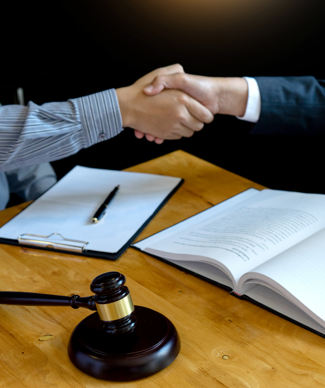 hiring an attorney handshake