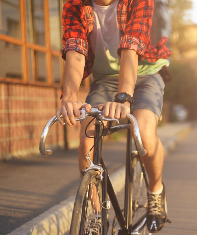 riding bicycle