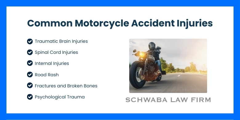common motorcycle accident injuries