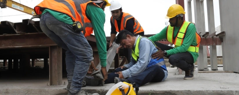 construction worker injured after an accident