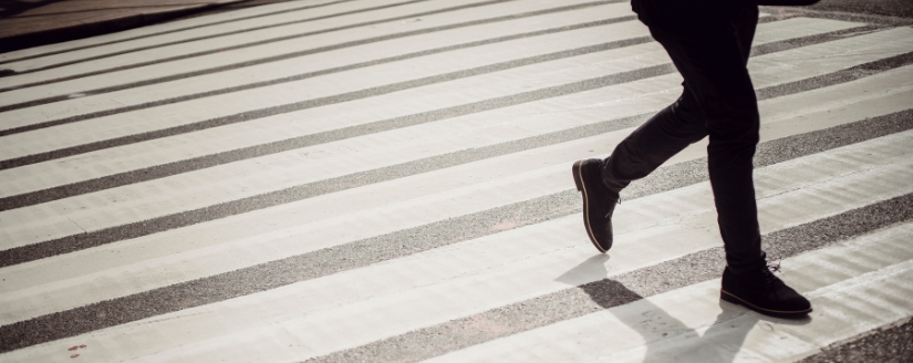 pedestrian walking in Green Bay