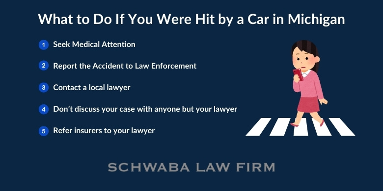 What to do if you are hit by a car in Michigan