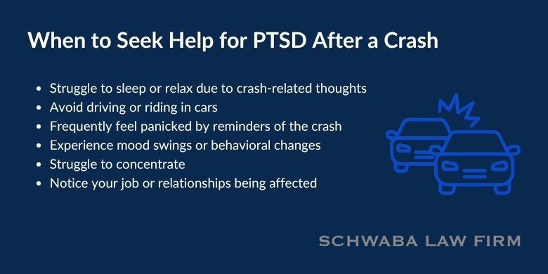 When to seek help for PTSD after a crash
